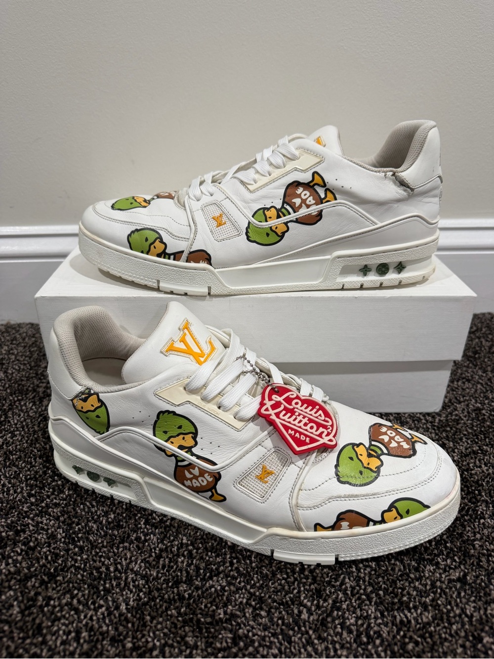 Louis Vuitton x Nigo Human Made Duck FW21 LV Trainers Shoes - Picture 14 of 14